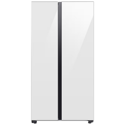 SAMSUNG 653 Litres 3 Star Frost Free Side by Side Door Smart Wifi Enabled Refrigerator with Twin Cooling Plus Technology (RS76CB81A312/HL, Clean White)