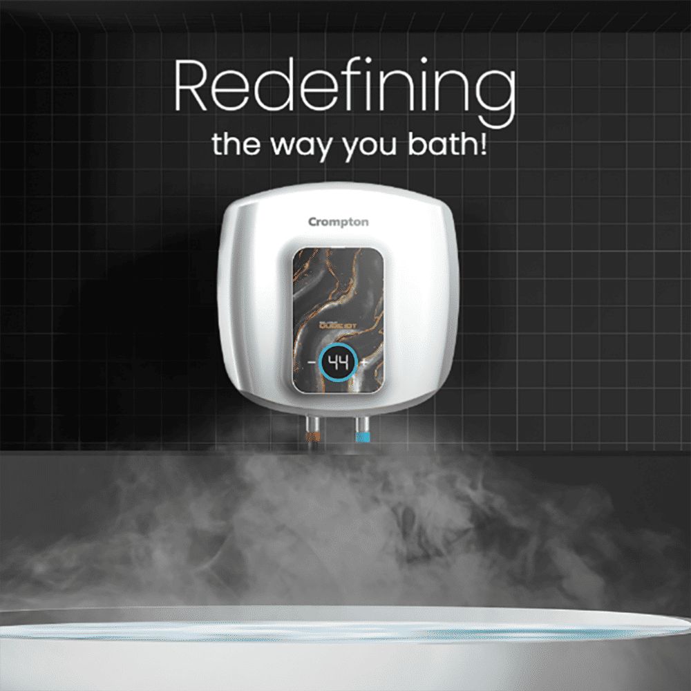 Crompton Solarium Qube IOT 25 Litre 5 Star Vertical Smart Geyser with Alexa & Google Assistant Compatibility (White)