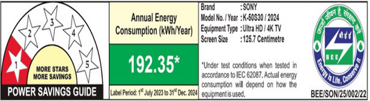 SONY BRAVIA 3 127 cm (50 inch) 4K Ultra HD LCD Smart Android TV with Auto Low Latency Mode (2024 Model)