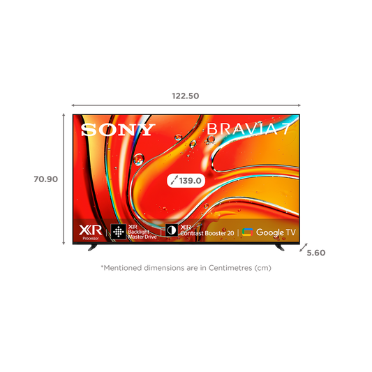 SONY BRAVIA 7 139.7 cm (55 inch) Mini LED 4K Ultra HD Smart Android TV with Dolby Vision & Dolby Atmos (2024 model)