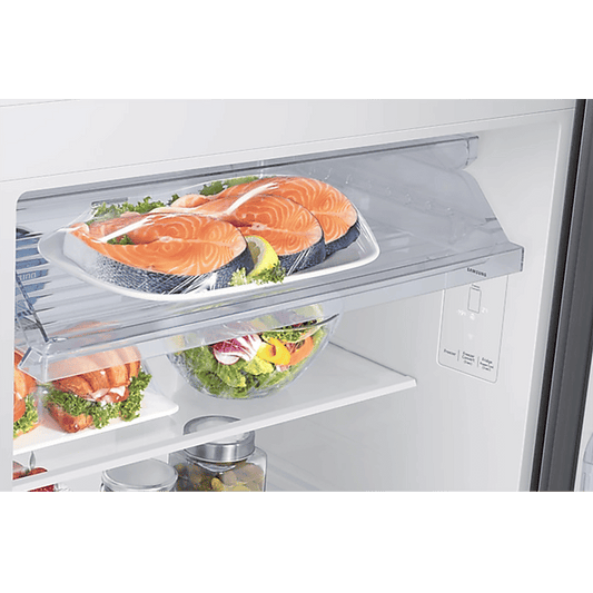 SAMSUNG 419 Litres 2 Star Frost Free Double Door Smart Wifi Enabled Refrigerator with Digital Inverter Compressor (RT45DG6A2BSLHL, Real Stainless)