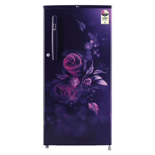 LG 190 Litres 2 Star Direct Cool Single Door Refrigerator with Antibacterial Gasket (GL-B199OBEC, Blue Euphoria)