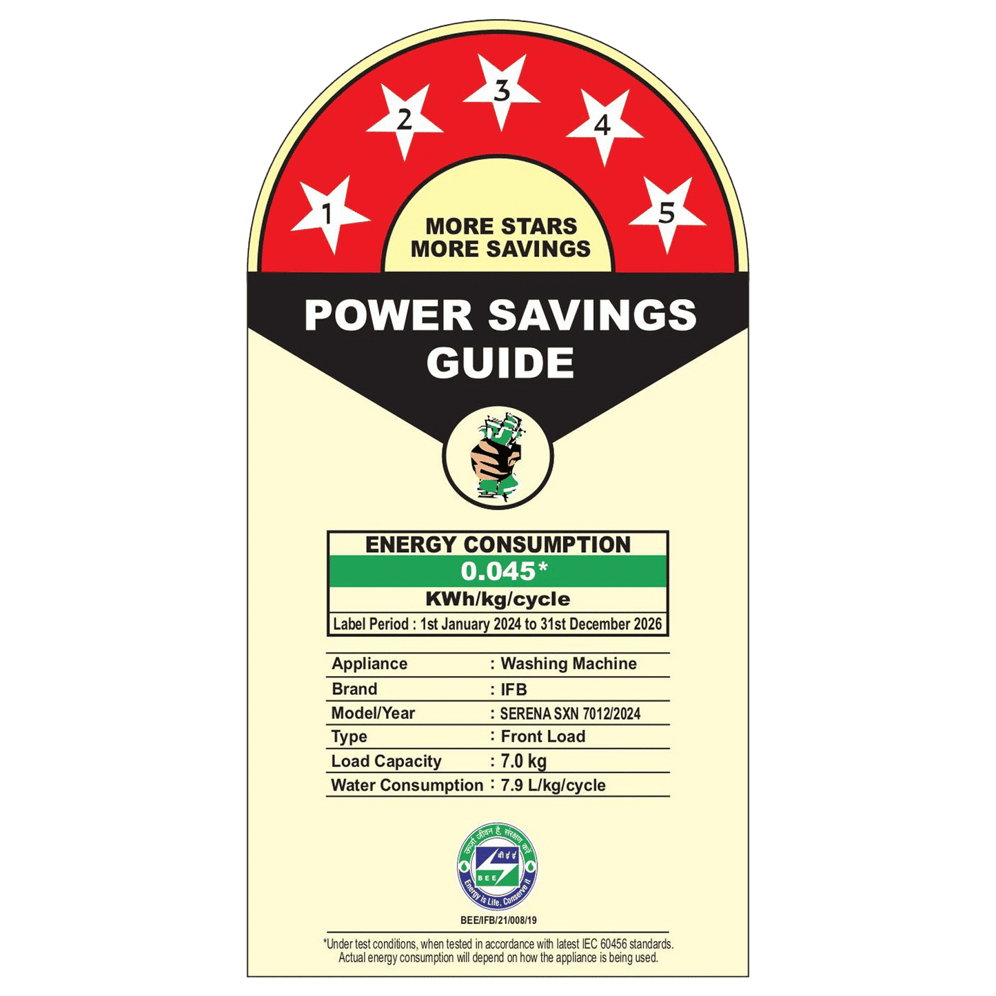 IFB 7 kg 5 Star Wi-Fi Inverter Fully Automatic Front Load Washing Machine (Senator SXN 7012, 9 Swirl Wash, Rich Silver)