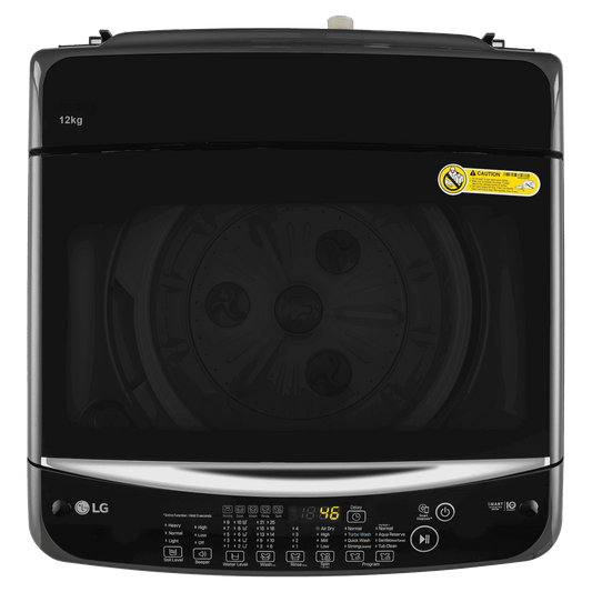 LG 12 kg 5 Star Inverter Fully Automatic Top Load Washing Machine (T12SJMB1Z, Smart Inverter Motor, Middle Black)
