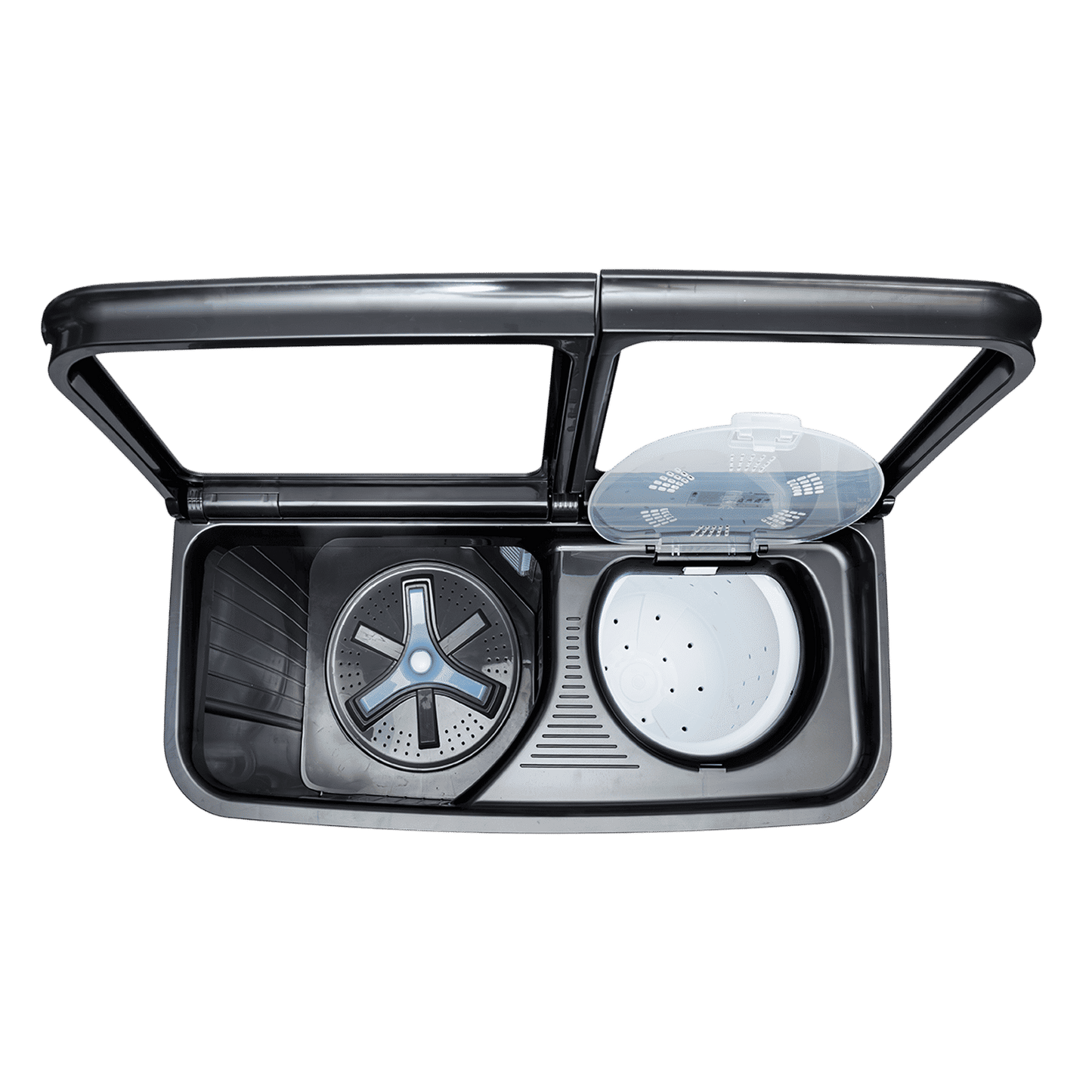 Haier 14 kg 5 Star Semi Automatic Washing Machine with Magic Filter (178, HTW140-178BK, Black)