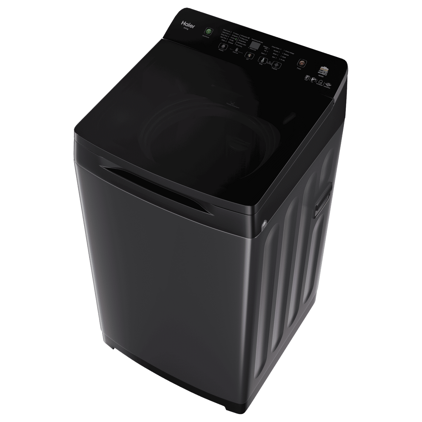 Haier 10.5 kg 5 Star Fully Automatic Top Load Washing Machine (Heater 688, HWM105-H688BK, In Built Heater, Black)