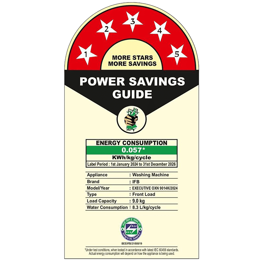 IFB 9 kg 5 Star Wi-Fi Inverter Fully Automatic Front Load Washing Machine (Executive OXN 9014K, AI Technology, Onyx Grey)