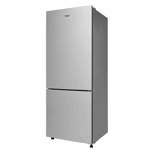Haier 300 Litres 2 Star Frost Free Double Door Bottom Mount Refrigerator with Antibacterial Gasket (HRB-3502BS-P, Brushline Silver)