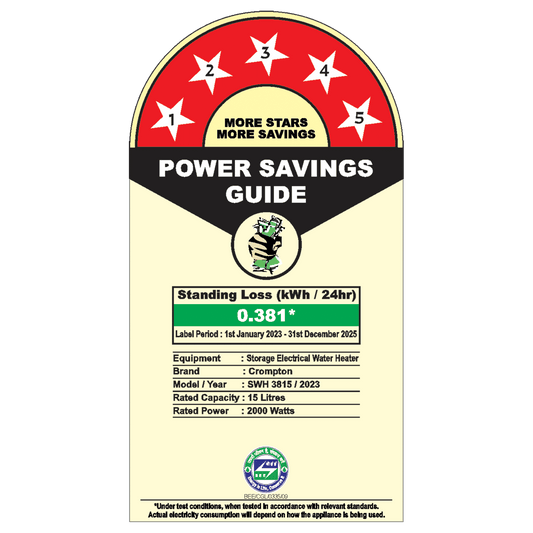 Crompton Regera DLX 15 Litre 5 Star Vertical Storage Geyser with Anti Scale Technology (Blue & White)