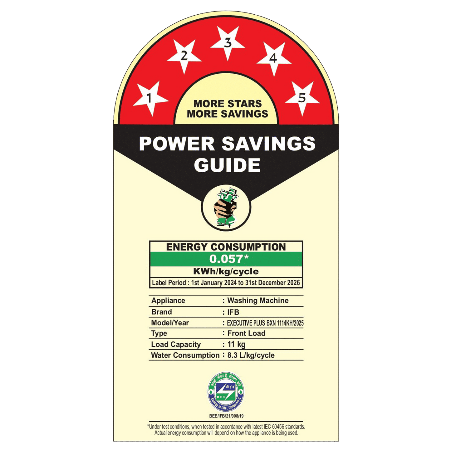 IFB 11 kg 5 Star Wi-Fi Inverter Fully Automatic Front Load Washing Machine (Executive Plus BXN 1114KH, AI Technology, Black VCM)