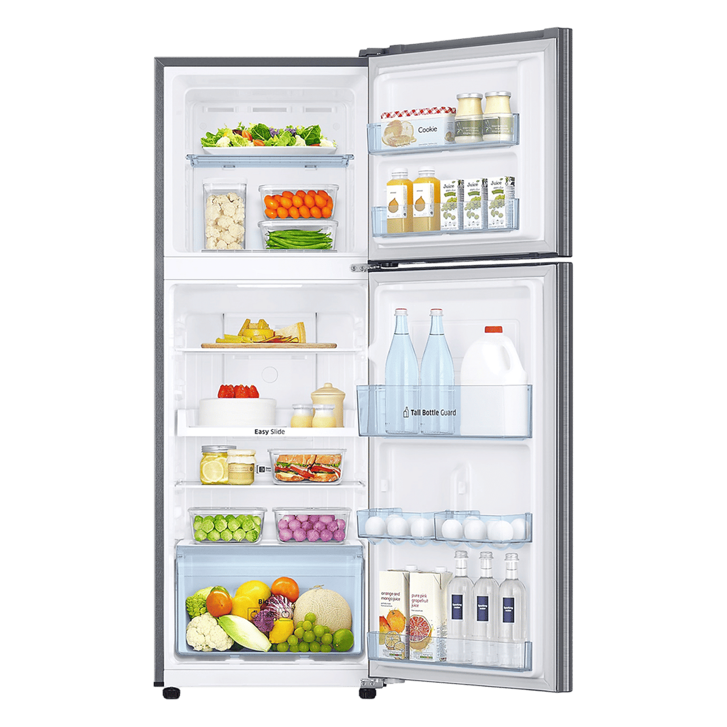 SAMSUNG 236 Litres 2 Star Frost Free Double Door Convertible Refrigerator with Convertible Freezer (RT28C3732S8/HL, Elegant Inox)