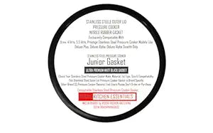 Junior Gasket 3L, 4L & 5.5L - GASKET SKU No. 60010 - Extremely Compatiable with "Stainless steel Outer Lid Prestige Pressure Cooker Models Deluxe Plus, Deluxe Alpha, Deluxe Alpha Svachh" Only -