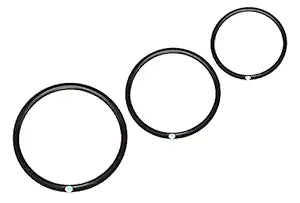 QemiQ Retail® - Gasket /Sealing Ring for Outer Lid Pressure Cooker's -Suitable for - 3 to 4 Litre + 5 to 6 Litre + 7.5, 10, 12 Litre FITS- PRESTIGE DELUX, DELUXE PLUS, DELUXE DURA, DELUXE ALPHA, PREMIER DELUXE, NETRAA. BUTTERFLY, STANDARD PLUS. PIGEON DELUXE, TITANIUM IDEAL COMPO (1 + 1 + 1 UNIT'S) (Material:Nitrile rubber)
