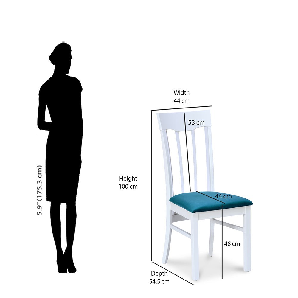 Nilkamal Lawson 6 Seater Dining Set (White)