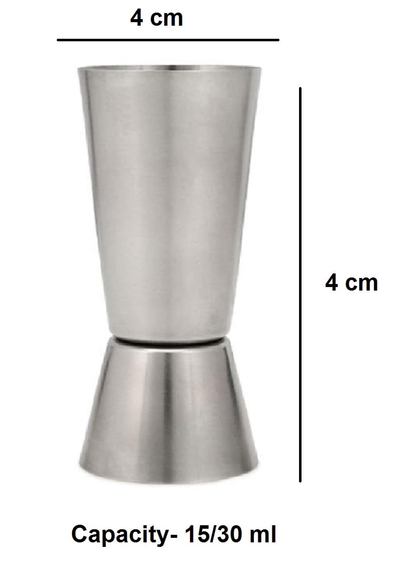 Dynore Stainless Steel Double Sided Peg Measure Set of 3-30/60, 20/40 and 15/30 ML Each