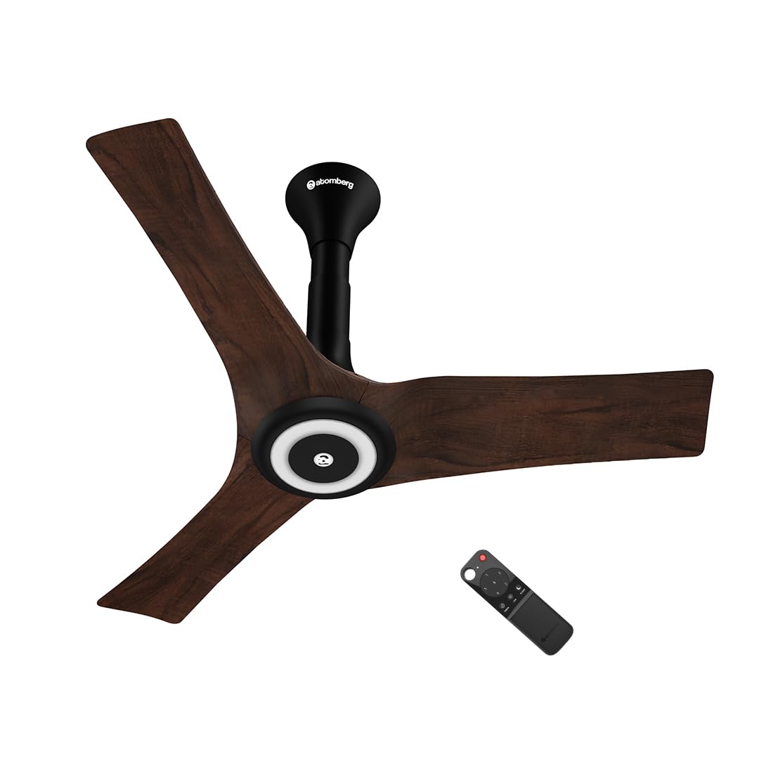 atomberg Aris Starlight BLDC Ceiling Fan 900mm Best-in-class Air Delivery Smart IoT Remote Silent Operation LED Underlight | BEE 5star | 3 Year Warranty Stellar Black (Marble White)