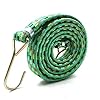 Stretchable Elastic Rope with Durable Steel Hooks, Flat Rubber Bungee Cord for Bikes, Cars, Luggage, Camping, Tarps, Tents - Weatherproof and Abrasion Resistant (2m + Expandable) Random Color (2)