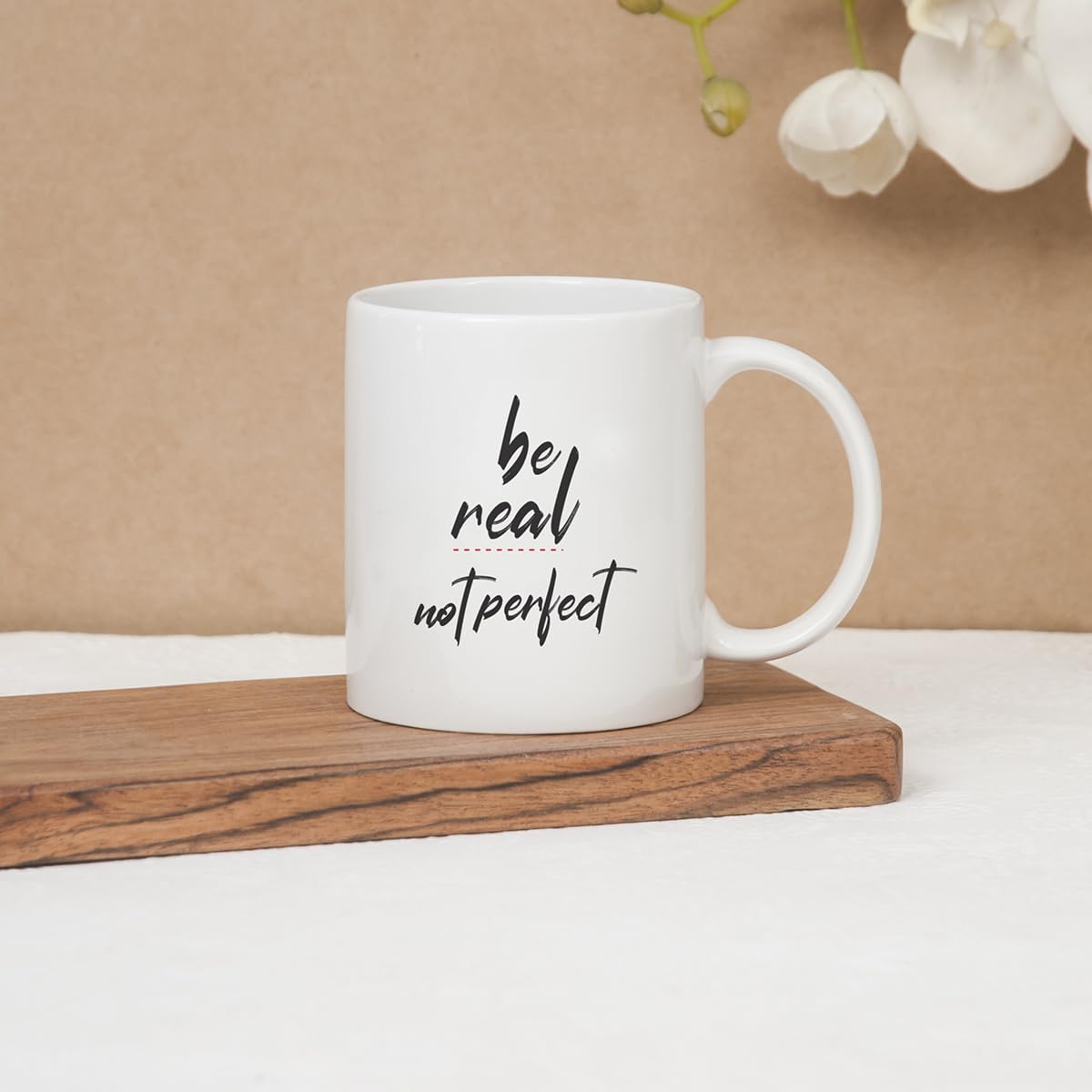 Clay Craft Fine Ceramic Start Your Morning Printed Milk/Coffee Mug 1 Piece 360 ml