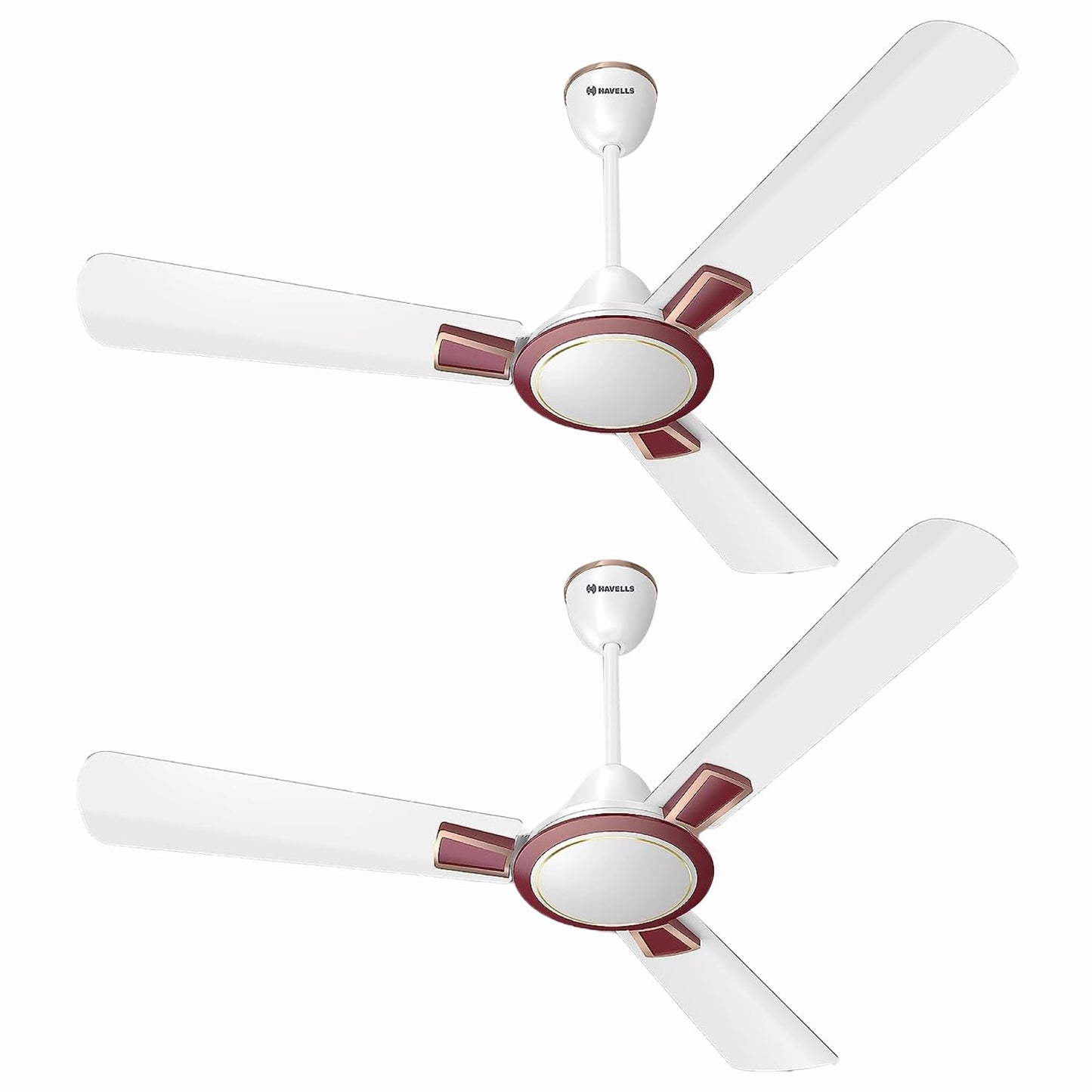 Havells 1200mm Astura Energy Saving Ceiling Fan (White Maroon, Pack of 1) 1 Star