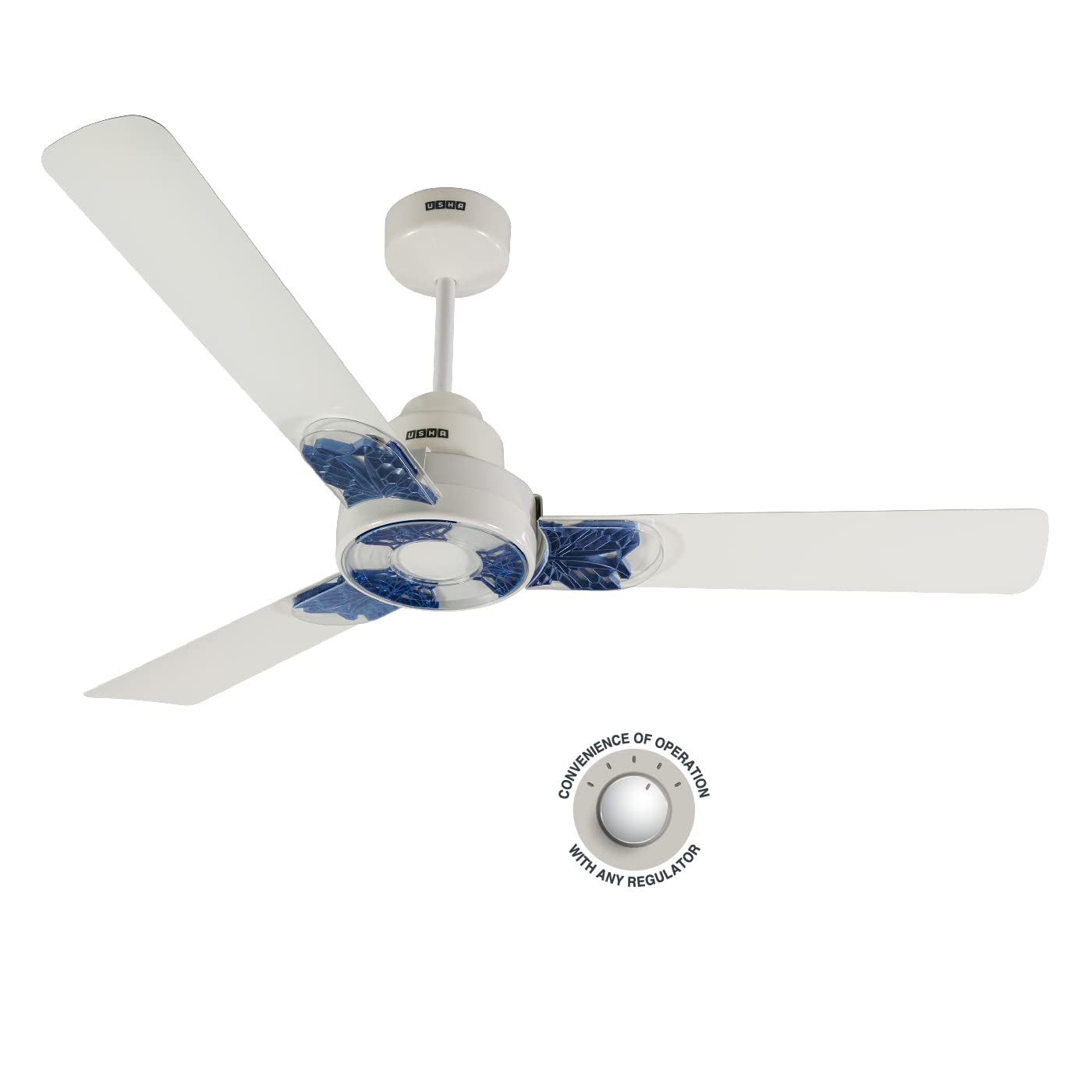 Usha Onio Kappa Beta 1200MM BLDC 5 Star Energy Efflicient, Dust & Oil Resistant Ceiling Fan (White)