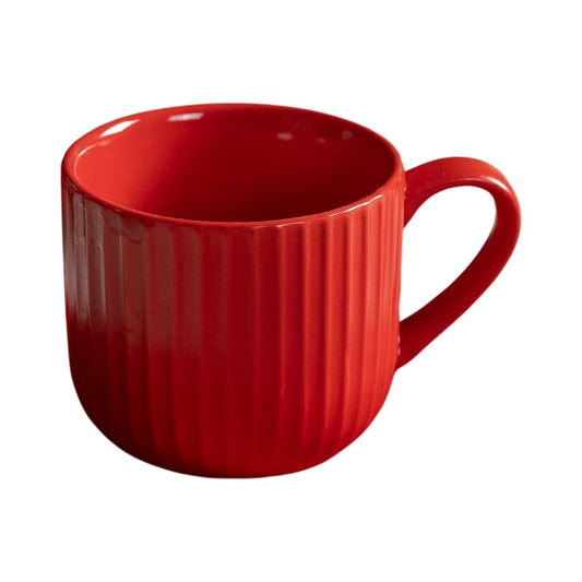 Clay Craft Fine Ceramic Linea Red Cups & Saucer, Set of 12, Cups for Tea & Coffee, Gift Set, Elegant Design for Home and Kitchen and Can Be Gifted to Your Loved Ones On Any Occassions