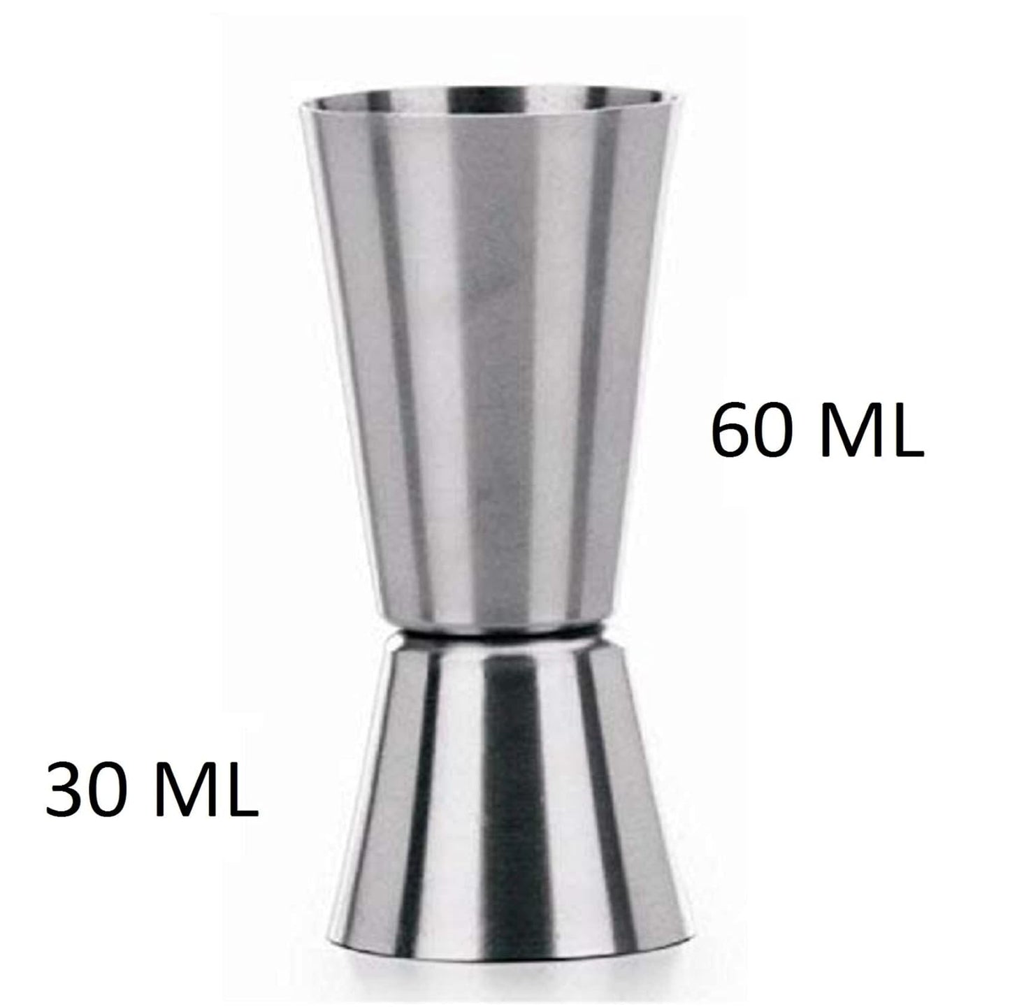 Dynore Stainless Steel Tall Peg Cocktail Jigger, Shot Glass, Double Side Drink Measuring Bar Tool 30/60 ml