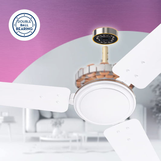 Crompton SUREBREEZE SEA SAPPHIRA 1200 mm Ceiling Fan for Home | BEE Star Rated Energy Efficient Fan | Superior Air Delivery | HighSpeed | 2 Years Warranty | (Opal White), Pack of 1