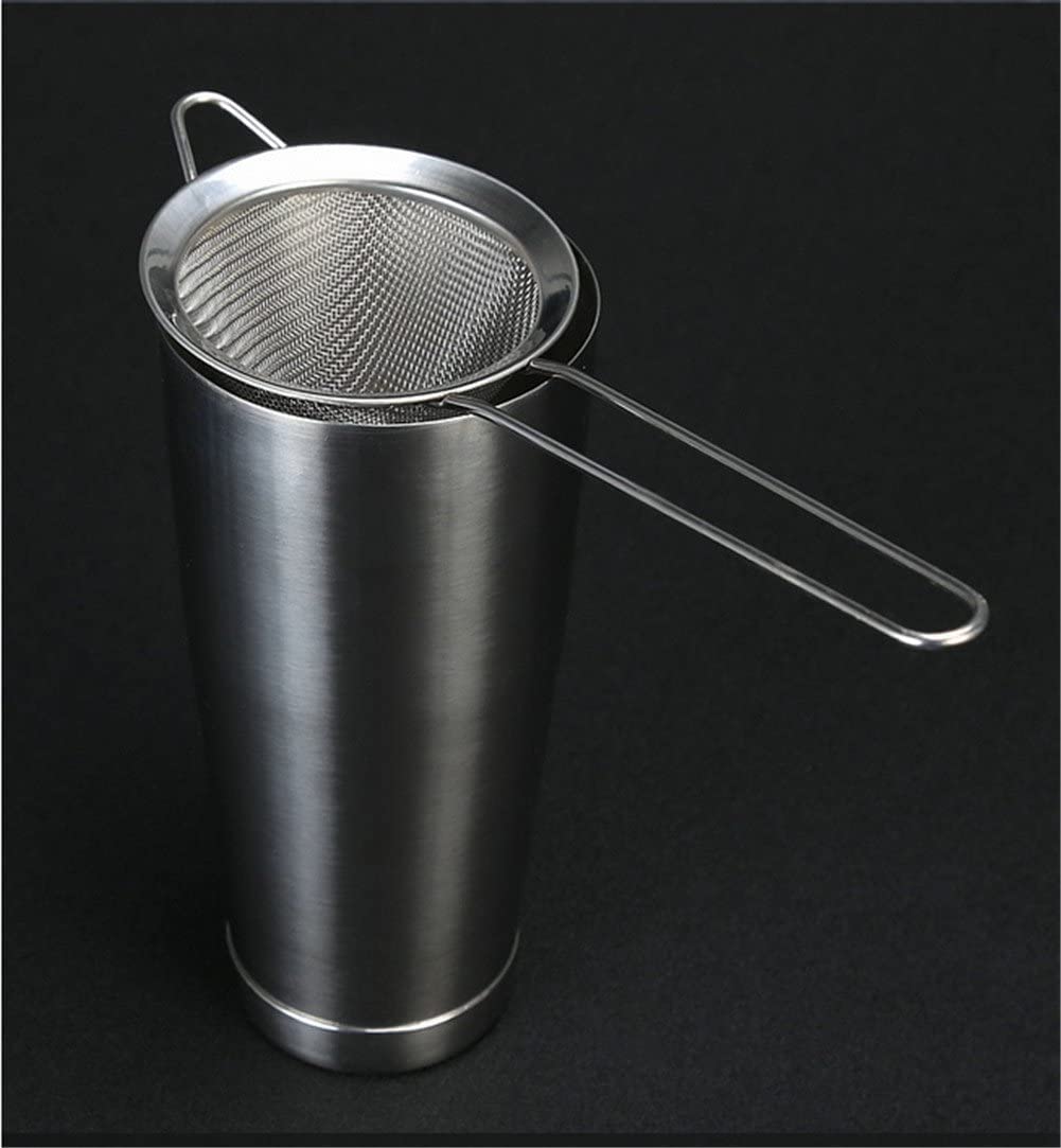 Dynore Stainless Steel Conical Shape Bar Strainer/Food Strainer/Mesh Strainer- Set of 2 (20 x 9 x 1 cm), Silver