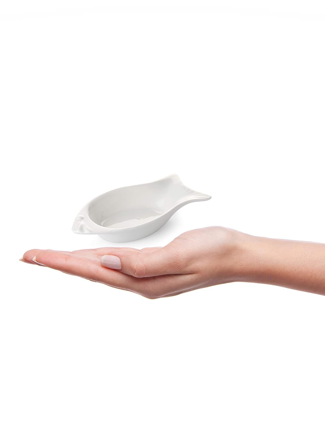 Clay Craft Basics Small and Smart Soy Sauce Dish-Fish Shaped (25ml) Set of 4 Perfect for Modern Kitchen