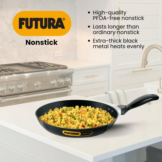 Hawkins Futura 24 cm Frying Pan, Non Stick Fry Pan, Induction Frying Pan, Black (INF24)