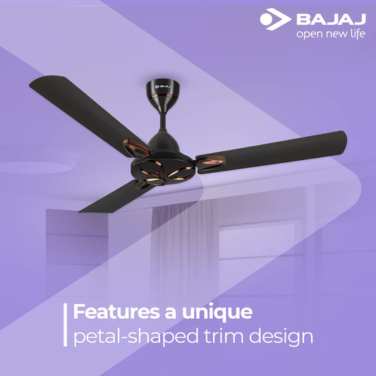 Bajaj Novella 1200MM Ceiling Fan for Home | Anti-Viral & Anti-Bacterial Coating | High Air Delivery | 2-Yrs Warranty 【Elegant Brown】