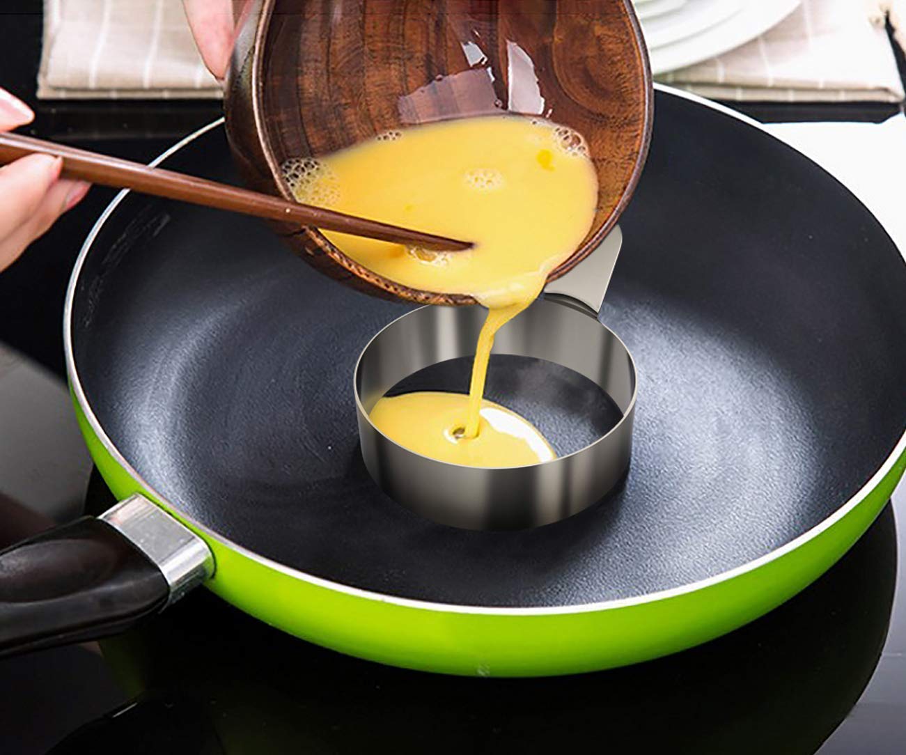 Dynore Stainless Steel Round Egg Ring Large- 6 inch