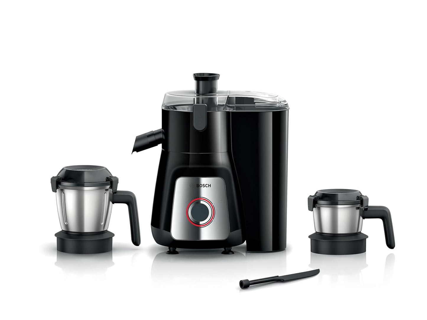 Bosch Plastic True Mixx Juicer Mixer Grinder, 1000W 2 Jars,Black MJ8722A1KI