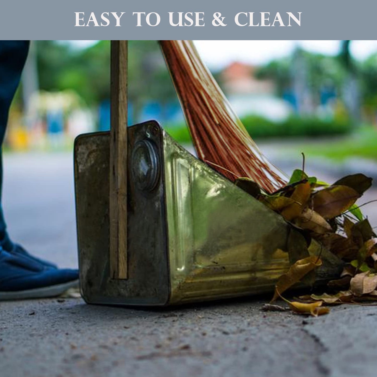 Zureni Traditional Coconut Broom Stick Leaf Grass 45 inchs Long Broomstick Washable Seekh Jhaadu with Firm & Comfortable Grip Ideal for Wet Surface Cleaning (1 Pc, 400 Gm, Random Colors)