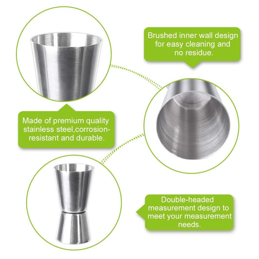 Dynore Stainless Steel Double Sided 25/50 ml Peg Measure - Pack of 1