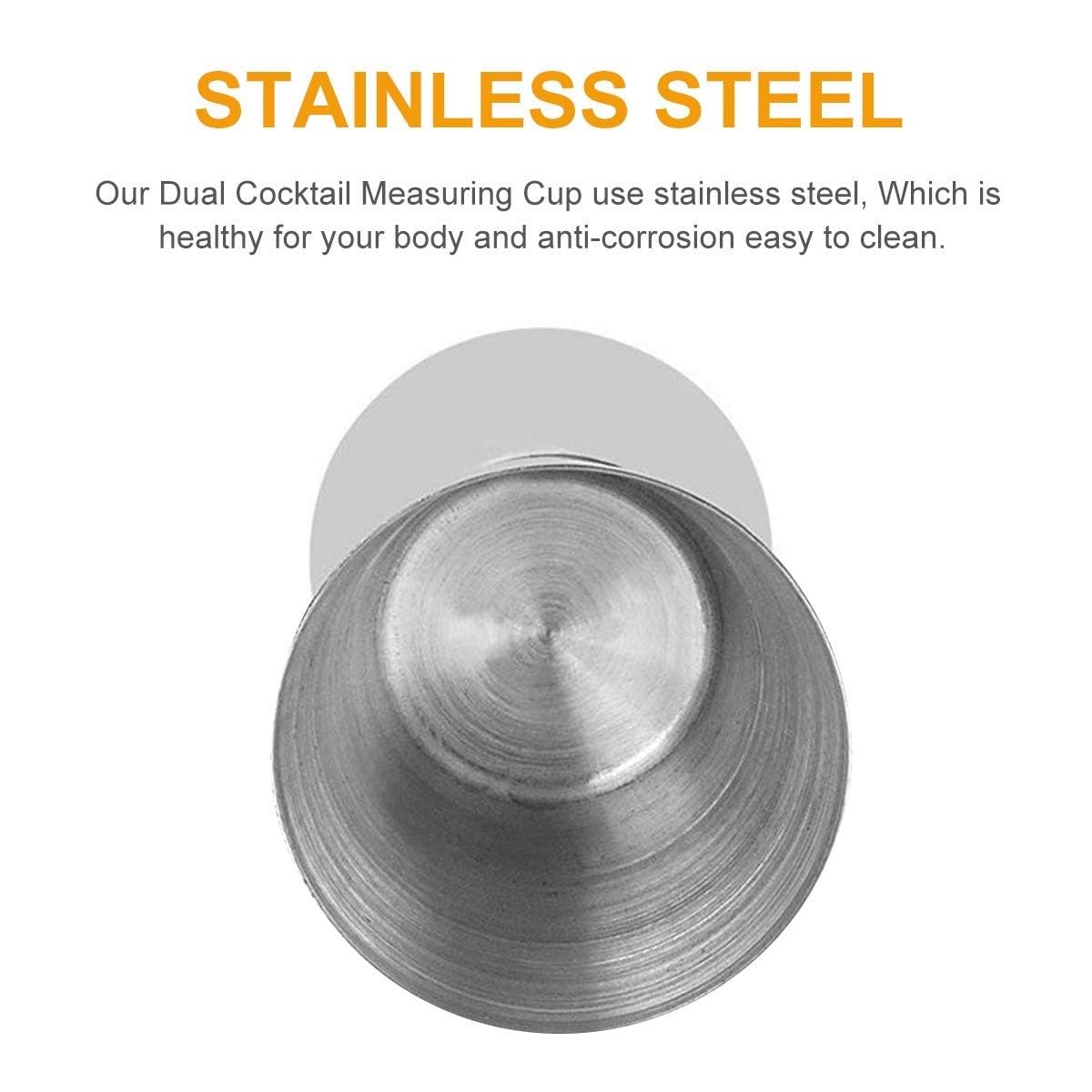 Dynore Stainless Steel Double Sided 25/50 ml Peg Measure - Pack of 1