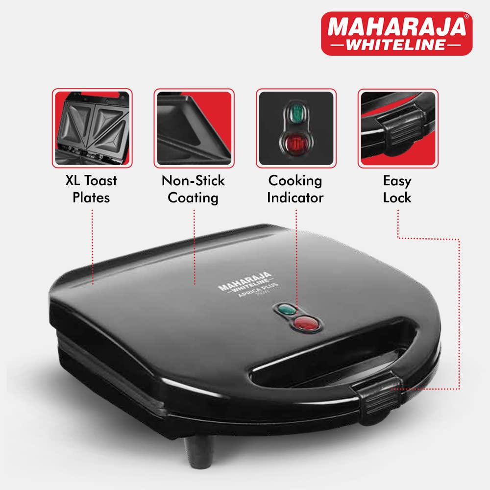 Maharaja Whiteline Aprica Plus Sandwich Maker - SM-205 (Black)