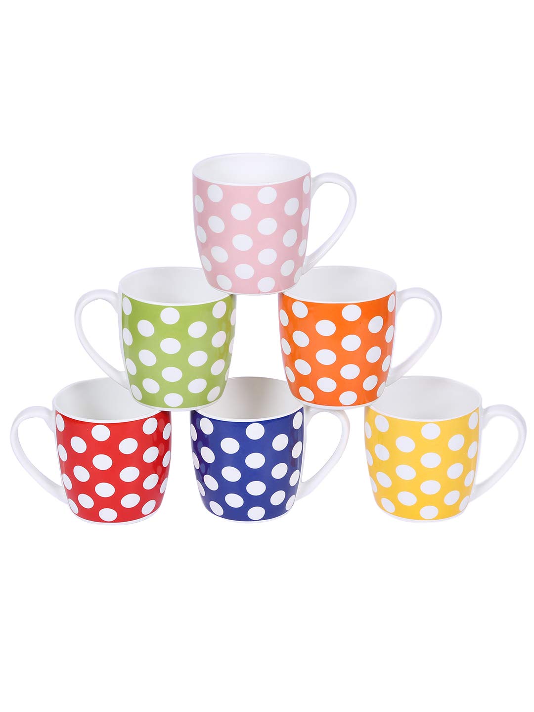 Clay Craft Ceramic Mug - 6 Pieces, Multicolor