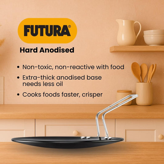 Hawkins Futura Hard Anodised Tava 22 cm, 4.06 mm