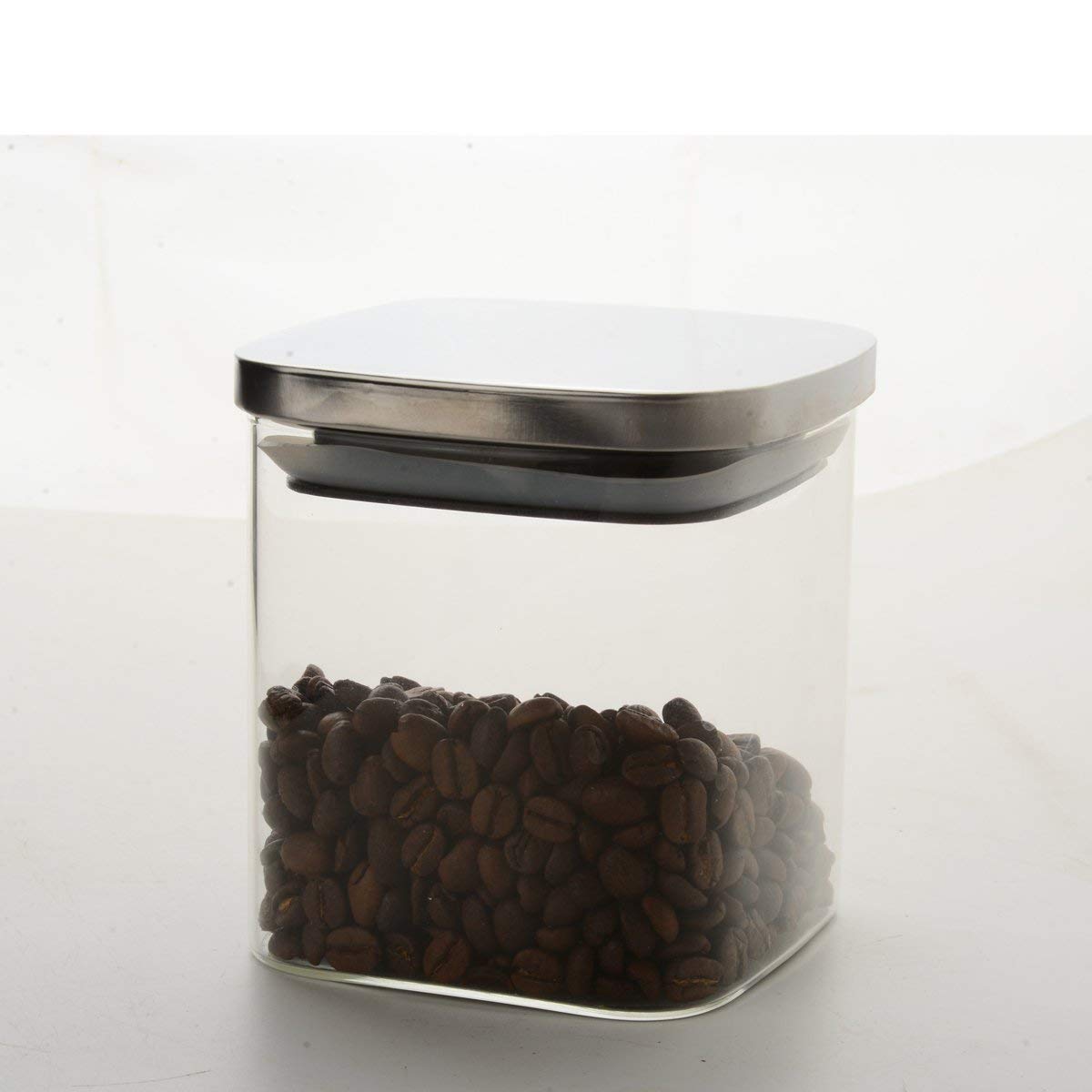 Classic Borosilicate Square Glass Air Tight Jar 700 ml