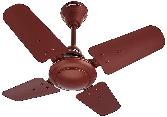 Crompton Ariyabriz 600 mm (24 inch) High Speed 4-Blade Anti Rust Small Ceiling Fan (Lustre Brown)