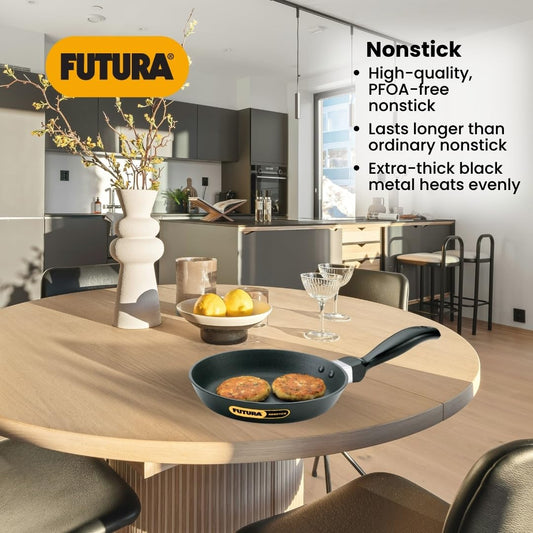 Hawkins Futura 17 cm Frying Pan, Non Stick Fry Pan, Small Frying Pan, Black (NF17)