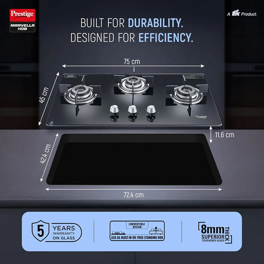 Prestige Marvella Hob Black Al - 3B