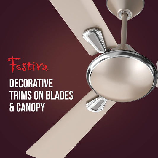 Havells Festiva 1200mm Dust Resistant Ceiling Fan (Gold Mist)