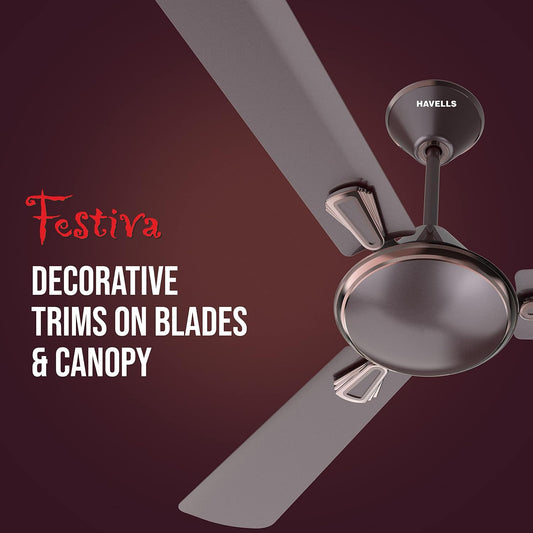 Havells Festiva 1200mm Dust Resistant Ceiling Fan (Espresso Brown)