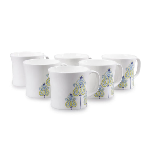 Clay Craft Fine Ceramic Coffee Mugs Set of 6 Perfect for Kitchen and Home Decor