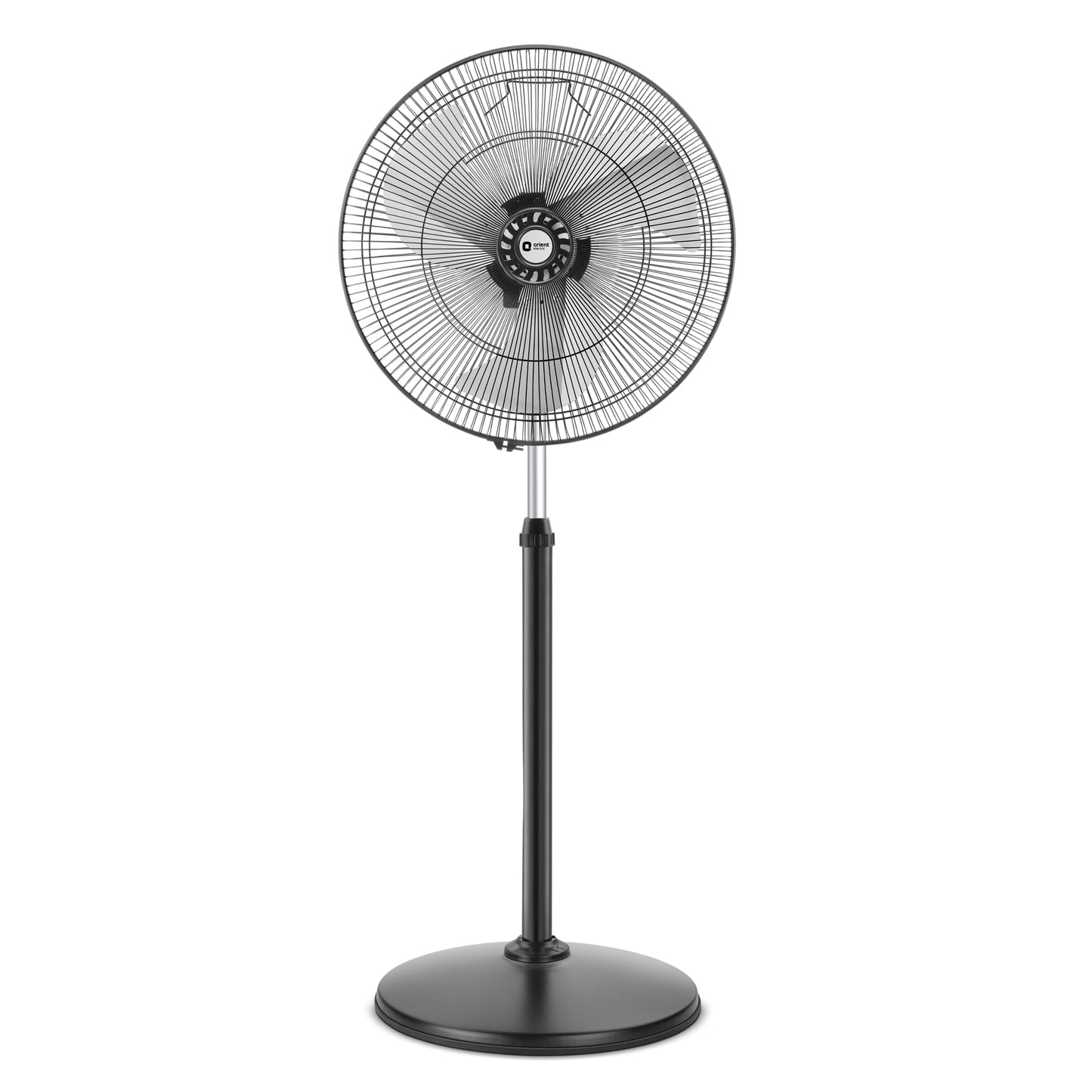 Orient Electric Stand 87 Pedestal Fan | High Speed 2100 RPM 95 CMM | 100% Copper Motor | 90 Degree Oscillation and Tilt | Adjustable Height | 3 Speed | Military Grade Guard| White