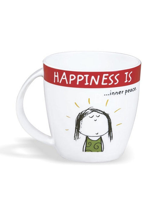 Clay Craft - Happiness is, Inner Peace Bone China Milk Mug, 270Ml/5.6Cm, Multicolour Happiness is, Parents Around Bone China Milk Mug, 270 Ml/5.6Cm, Multicolour