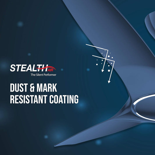 Havells 1250mm Stealth Air Ceiling Fan | Aerodynamic blades for silent operation, Superior Air Delivery | Dust Resistant , the most slient fan with Premium look and finish | (Pack of 1, Indigo Blue)