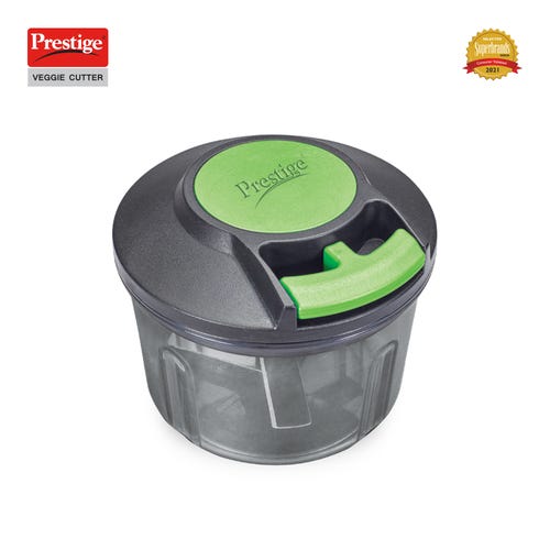 Prestige PVC 8.0 Veggie Cutter with 3 Stainless Steel Blades (Jumbo Bowl) (Black)